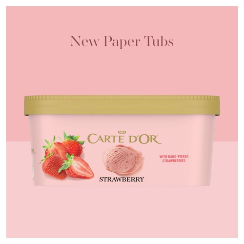 Carte D'Or Delightful Strawberry Ice Cream Tub 900ml