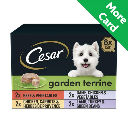 Cesar Garden Terrine Dog Food Tray Mixed in Loaf 