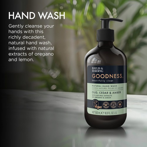Baylis & Harding Goodness Oud, Cedar & Amber Natural Hand Wash