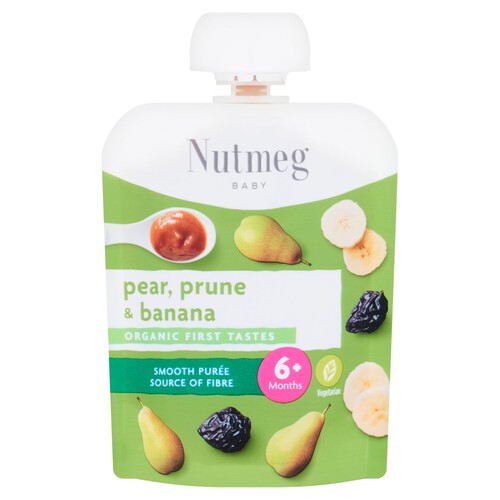 Nutmeg Pear, Prune & Banana Baby Food 6M+ 