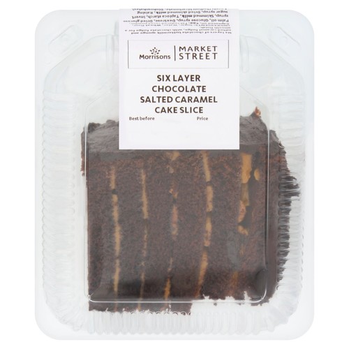 Morrisons Six Layer Chocolate Salted Caramel Cake Slice