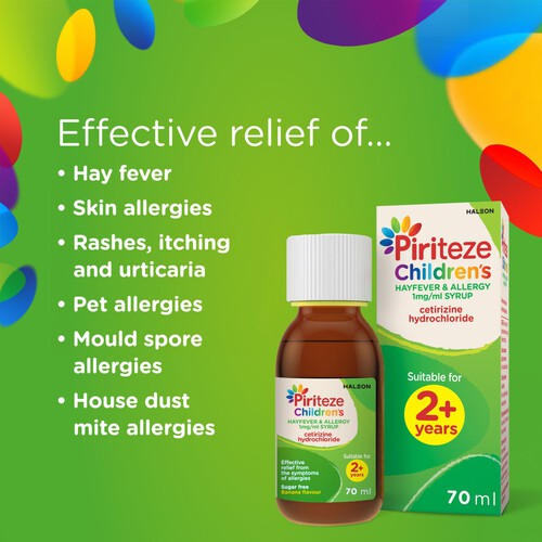 Piriteze Childrens Hayfever & Allergy Syrup (2 years+)