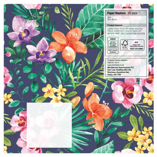 Nutmeg Tropical Napkins 20 Pack