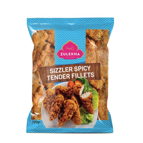 Zulekha Halal Sizzler Spicy Tender Chicken Fillets 720g