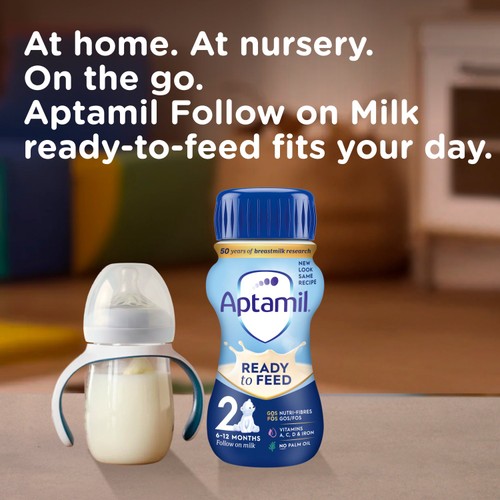 Aptamil 2 Follow On Baby Milk Formula Liquid Ready to Drink   200ml