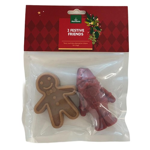 Morrisons 2 Festive Friends Shaped Dog Treats