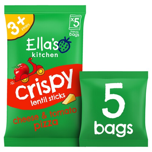 Ella's Kitchen Crispy Pizza Lentil Crisps Kids Snack Multipack 3+ Years