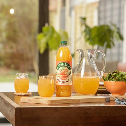 Robinsons Fruit & Barley With Vitamins No Added Sugar Peach Squash 1L