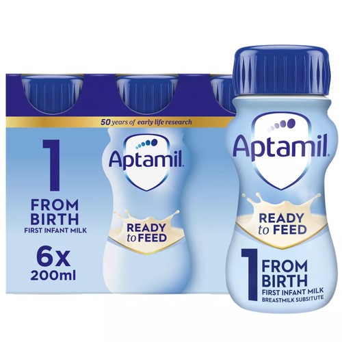 Aptamil 1 First Infant Baby Milk Formula Liquid Ready to Feed from Birth