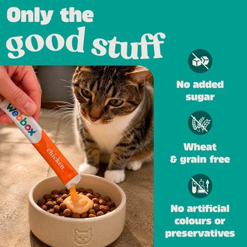 Webbox Cats Delight Lick-E-Lix with Chicken Tasty Yoghurty Treat Sachets 