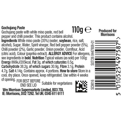 Morrisons Gochujang Paste 110g