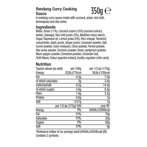 Morrisons Rendang Cooking Sauces 350g