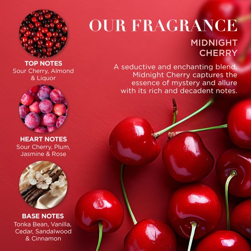 Baylis & Harding Midnight Cherry Luxury Bath Bombs Heart Trio Gift Set