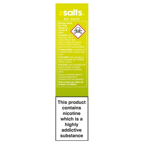 8Salts Nic Salts 20Mg Lemon & Lime 10ml