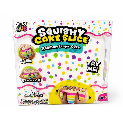 Squishy Cake Slice Rainbow Layer Cake