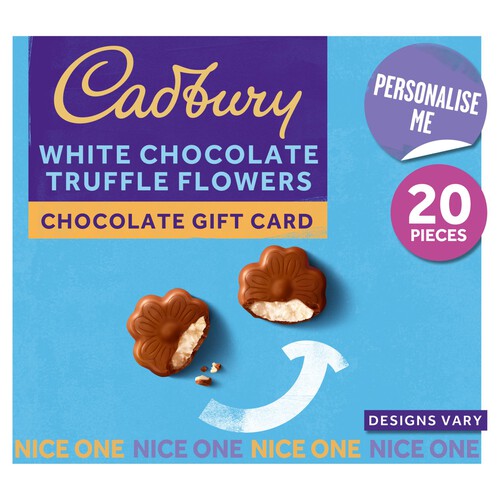 Cadbury White Chocolate Truffle Flowers Chocolate Gift Card