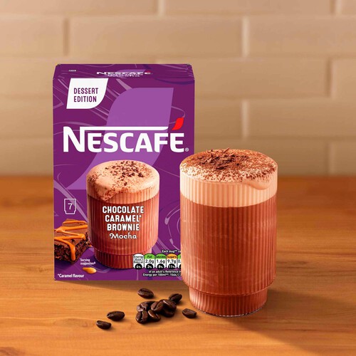 Nescafe Gold Chocolate Caramel Brownie Mocha Coffee 7 Sachets