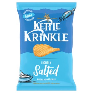 Kettle Krinkle Lightly Salted Ridged Potato Chips 130g