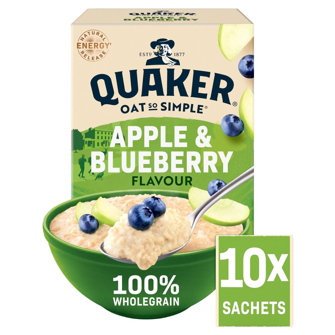 Quaker Oat So Simple Apple & Blueberry Porridge Sachets