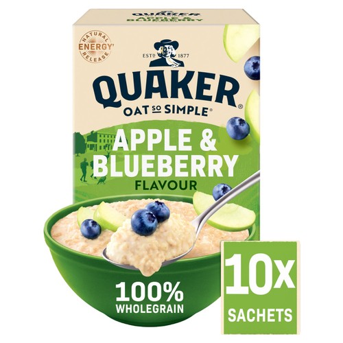 Quaker Oat So Simple Apple & Blueberry Porridge Sachets 