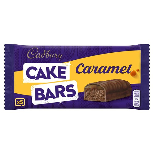 Cadbury Caramel Cake Bars Multipack Snack 5pk