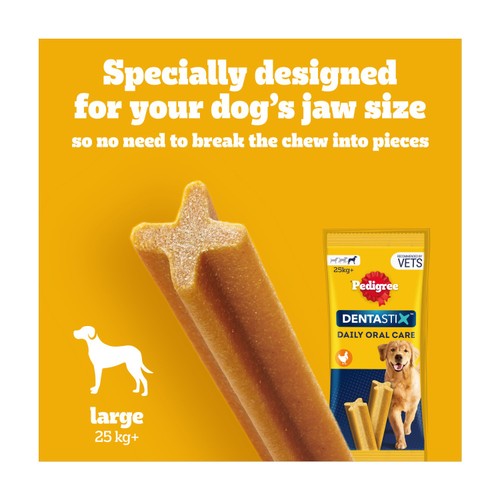 Pedigree Dentastix Daily Adult Large Dog Treats 21 x Dental Sticks