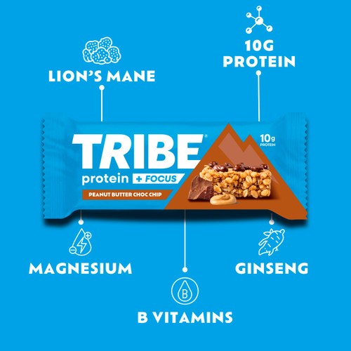 Tribe Protein Focus Peanut Butter Choc Chip Bar 60g