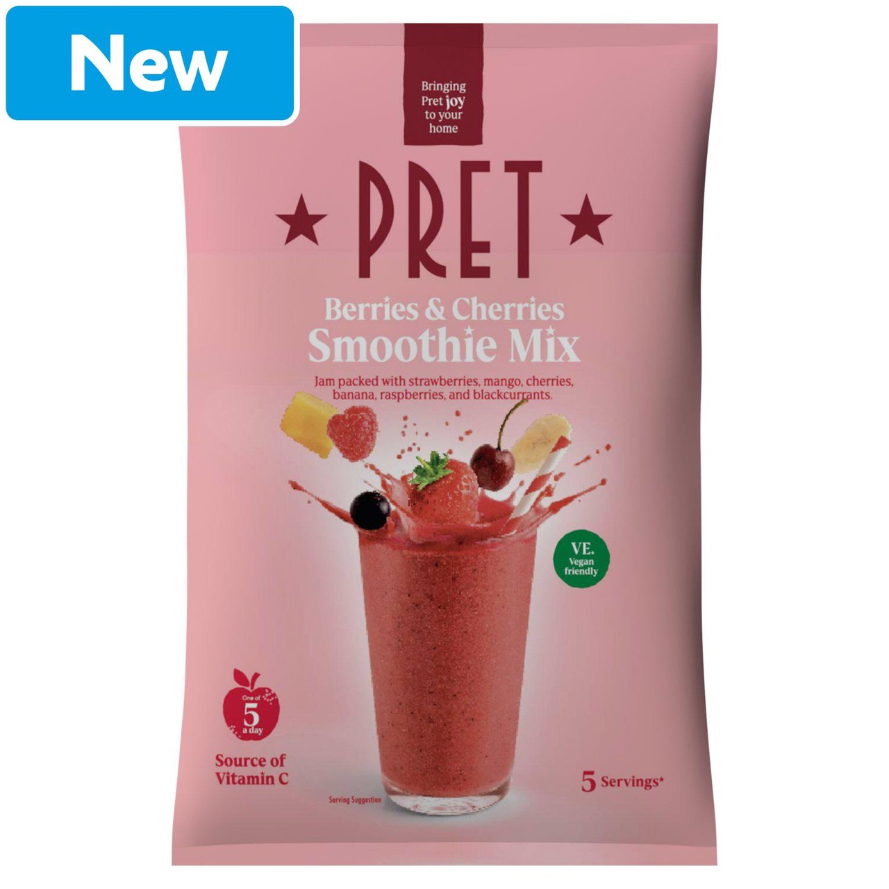 Pret Berries & Cherries Smoothie Mix 400g