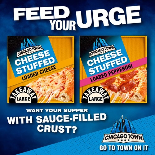 Chicago Town Takeaway Cheesy Stuffed Crust Pepperoni Pizza 640g