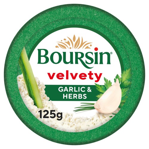 Boursin Velvety Garlic & Herbs Spreadable Soft Cream Cheese 