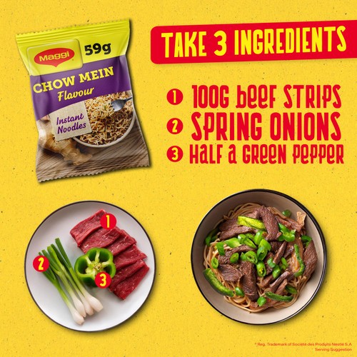 Maggi Instant Noodles Chow Mein Flavour 4 x 59.2g