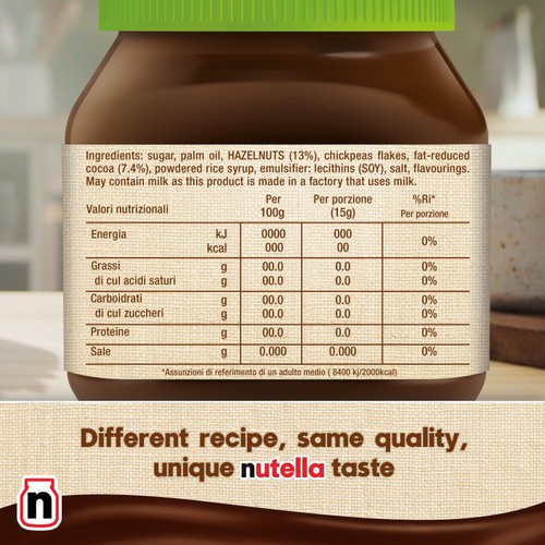 Nutella Plant Based Chocolate & Hazelnut Spread 350g