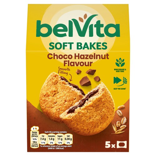 BelVita Breakfast Soft Bakes Chocolate Filled 5 Pack 