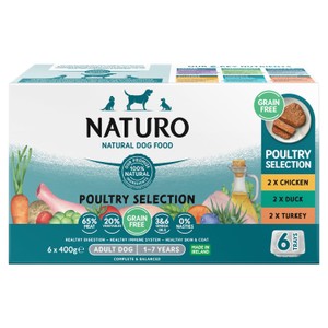 Naturo Grain Free Poultry Variety Pack Adult Dog Food Trays