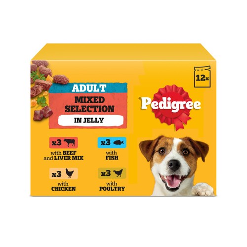 Pedigree Adult Wet Dog Food Pouches Mixed In Jelly 