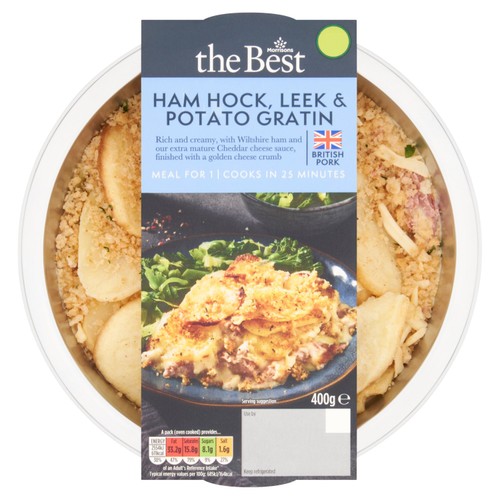 Morrisons ham hock leek potato gratin