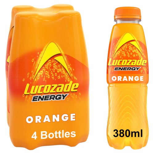 Lucozade Energy Drink Orange 4 Pack