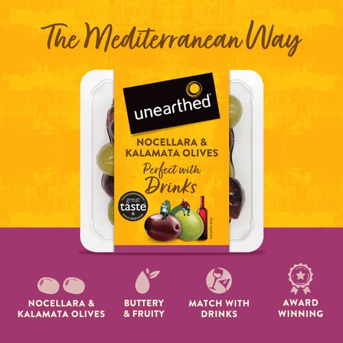 Unearthed Nocellara & Kalamata Olives 130g