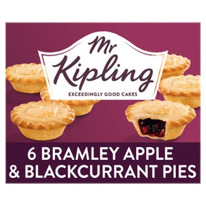 Mr Kipling Bramley Apple & Blackcurrant Pie 30% Less Sugar 6 Pack