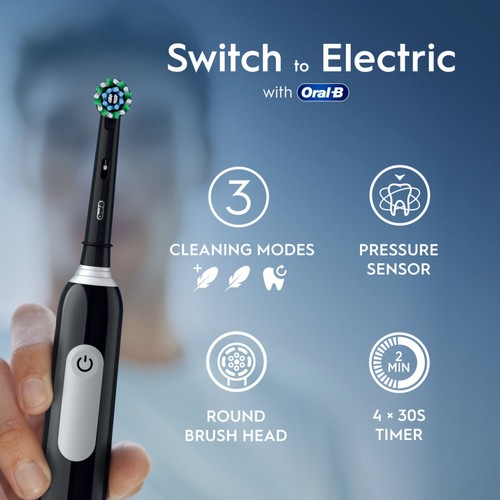 Oral-B Pro 1 680 Black Electric Rechargeable Toothbrush & Travel Case