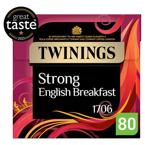 Twinings English Strong Breakfast Tea, 80 Tea Bags