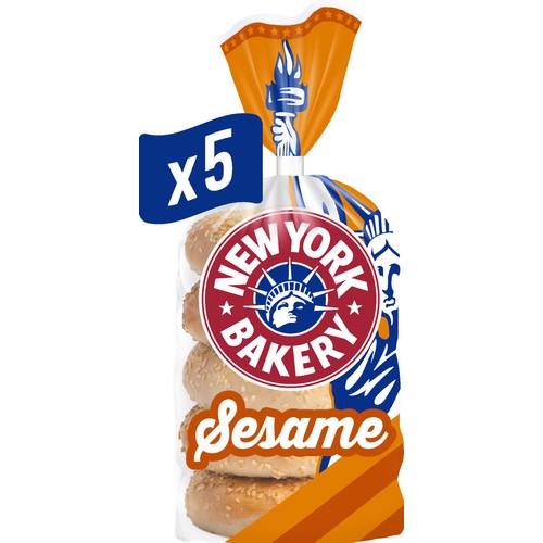 New York Bakery Co. Sesame Bagel 5 Pack