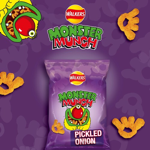 Walkers Monster Munch Pickled Onion Snacks 