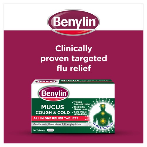 Benylin Mucus Cough Tabs  16 Pack