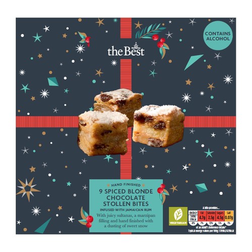 Morrisons The Best Spiced Blonde Chocolate Stollen Bites 9 Pack