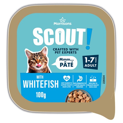 Morrisons Scout Pate With Whitefish Adult Cat Food 100g