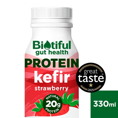 Biotiful Gut Health Kefir High Protein Drink Strawberry 330ml