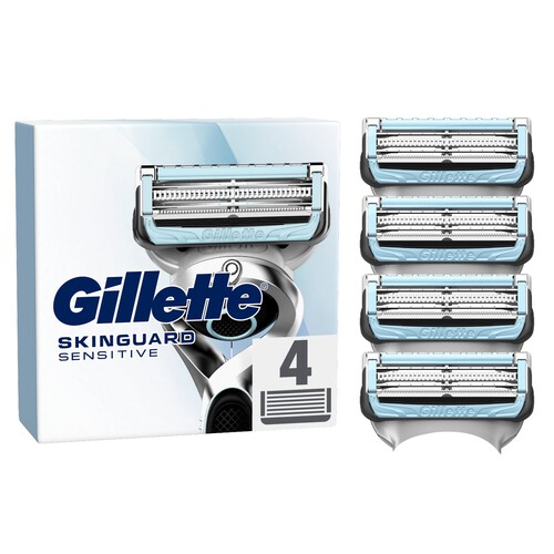 Gillette SkinGuard Sensitive Razors For Men 4 Refill Razor Blades