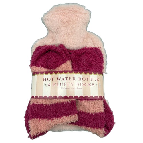 Bills Life Fur Hot Water Bottle & Socks Set