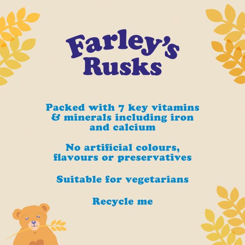 Farley's Original Rusks Baby Food Snacks 6+ Months 150g